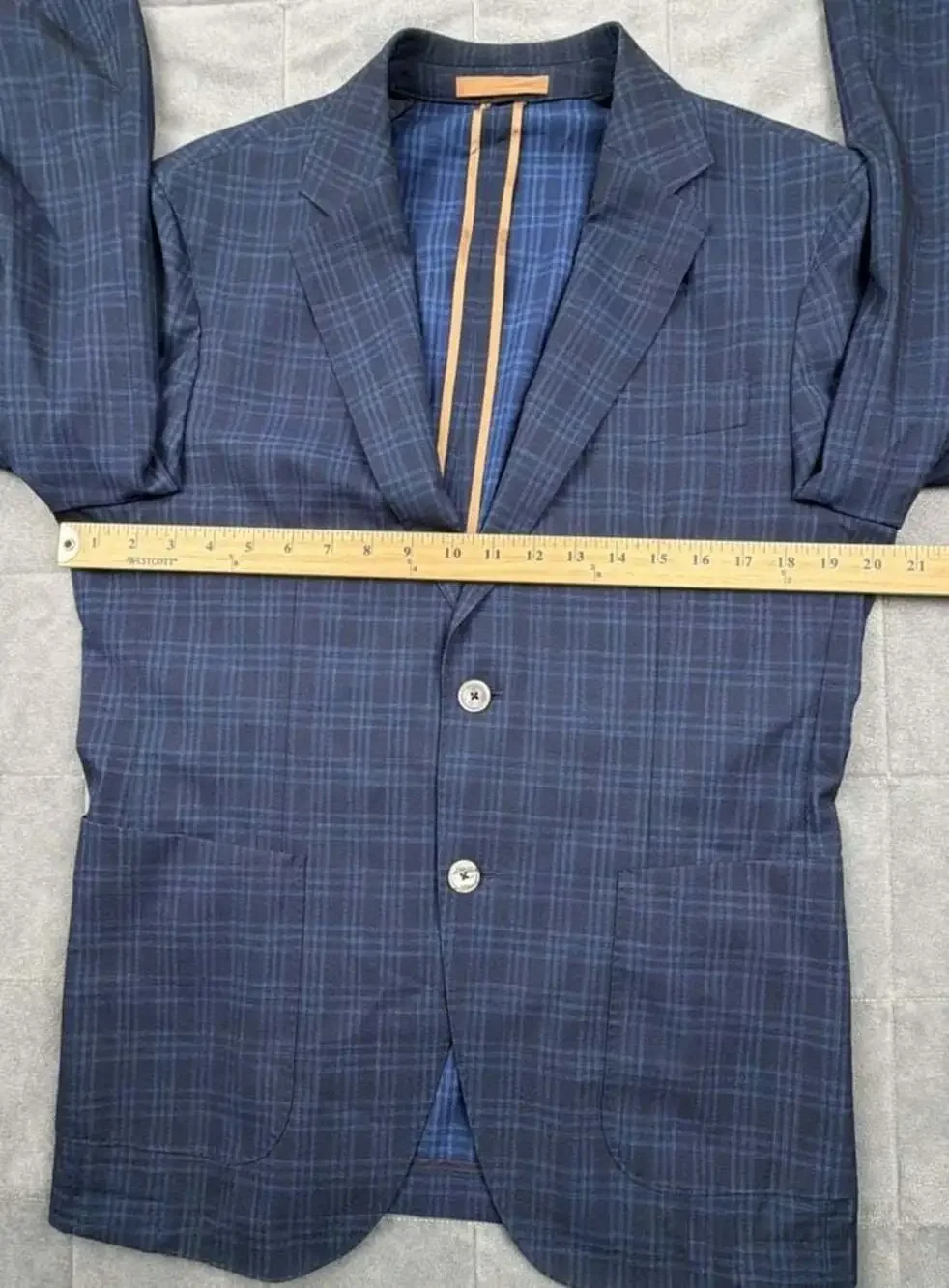 BOSS Hugo Boss T-Heston-224 Luxury Performance Blue Plaid Sport Coat